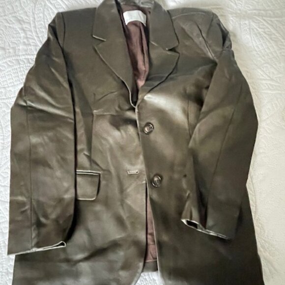 Oak and Fort Vegan Leather Blazer, Size Small NWOT - Picture 1 of 3